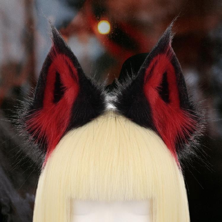 Faux Furs Cats Foxes Ears Headband for Women Halloween Cosplay Costume Hair Accessories Furry Animal Ears Hair Hoop
