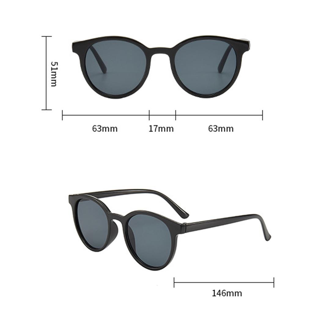 3 st/set Koreanska Retro Helbåge Runda Solglasögon Solglasögon dam retro rund båge solglasögon UV-skydd