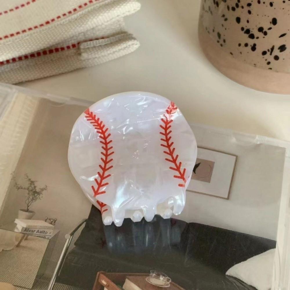 Funny Acrylic Shark Hair Clip Y2K Style Large Size Basketball Hair Claw New Style Fashion Design Football Hair Clip