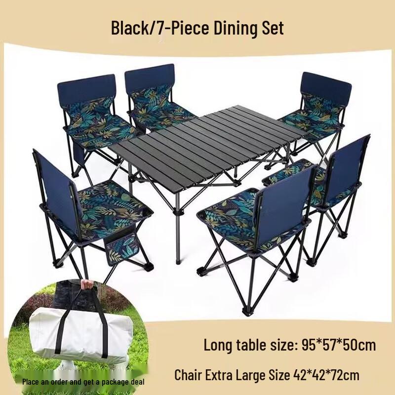 OEING Outdoor Folding Camping Table & Chair Set