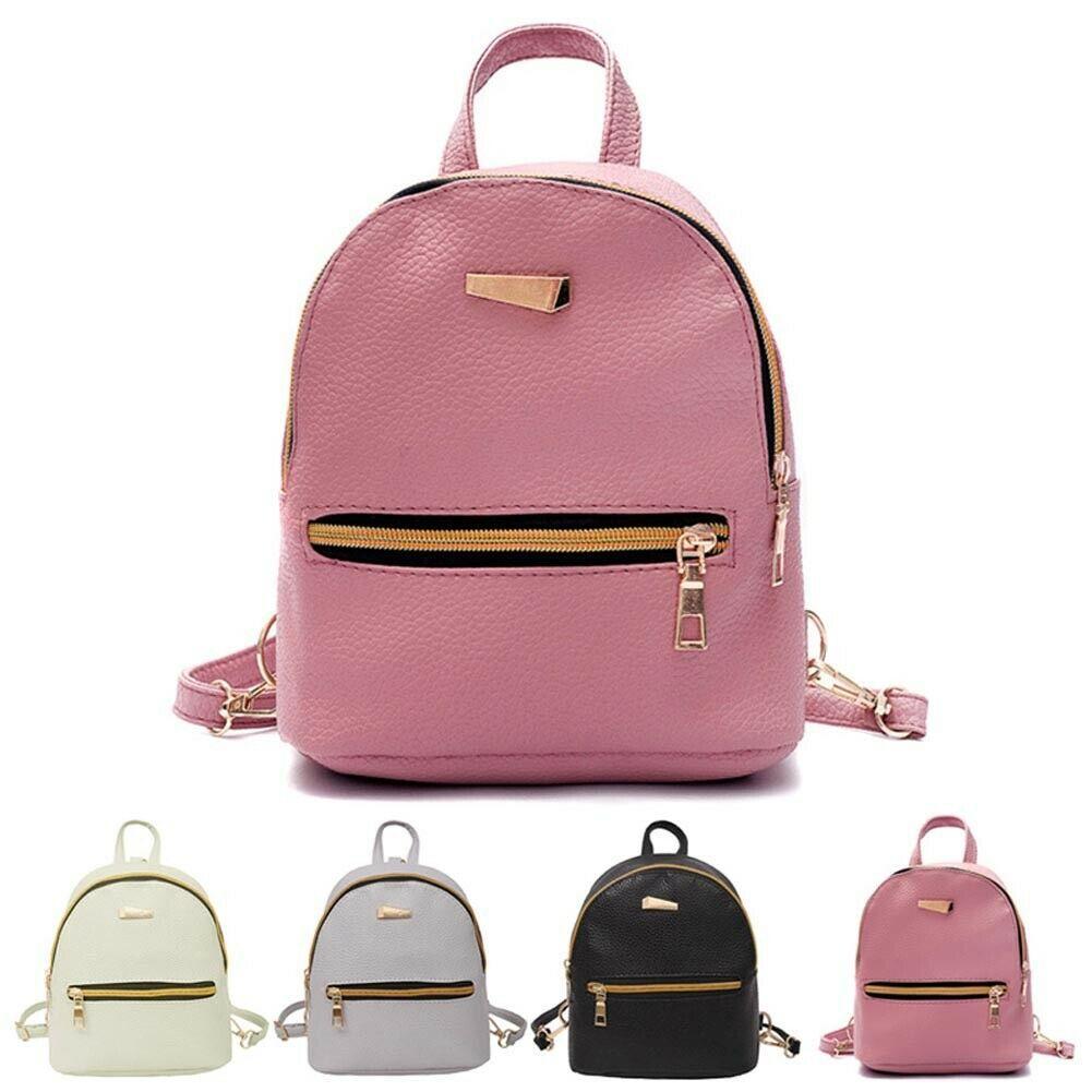 Stylish Women's Mini Backpack Pu Leather Shoulder Bag For School And Travel Use
