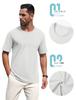 TACVASEN Men's Short Sleeve Sports T-Shirt, Moisture-Wicking, Lightweight, Cotton, Round Neck, Solid Color, Available In Plus Sizes, White, Size 2XL