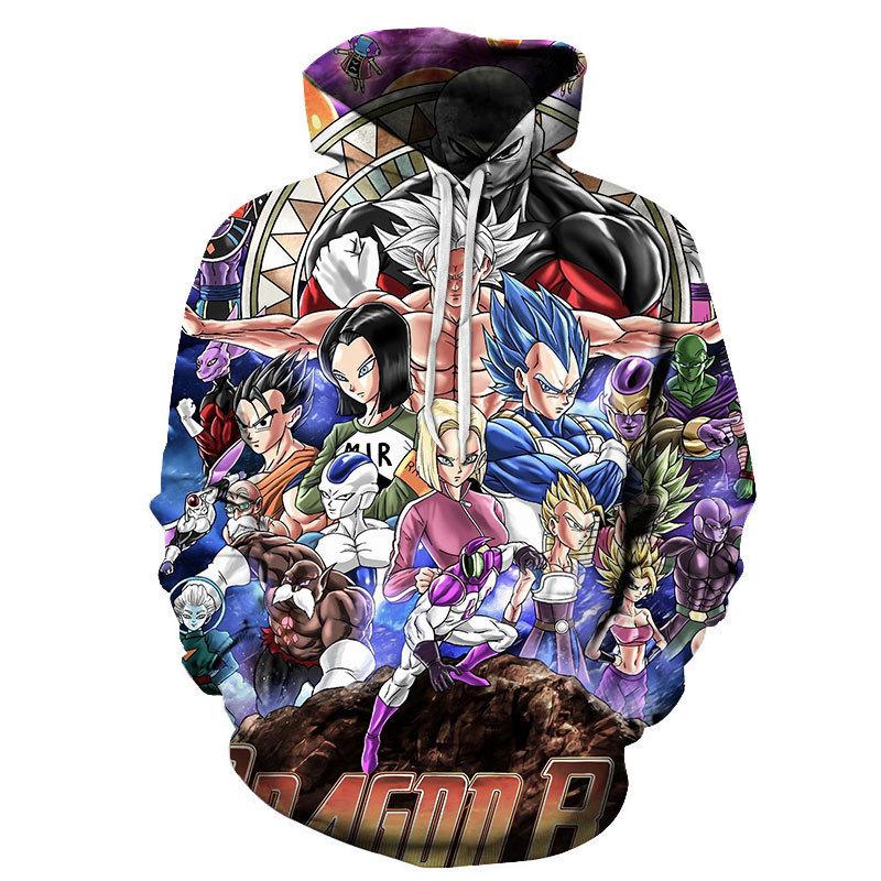 10 Colors Dragon Ball Anime Hoodie Harajuku Pullover Tops Women Men Sweatshirts New Cartoon Printed Long Sleeve Fashion Female Cosplay Streetwear