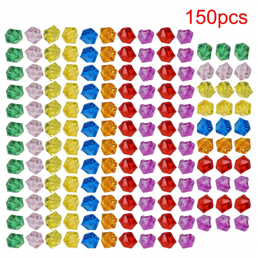 Assorted Color Acrylic Gem Stone Ice Rocks for Enchanting Jewelry 150pcs