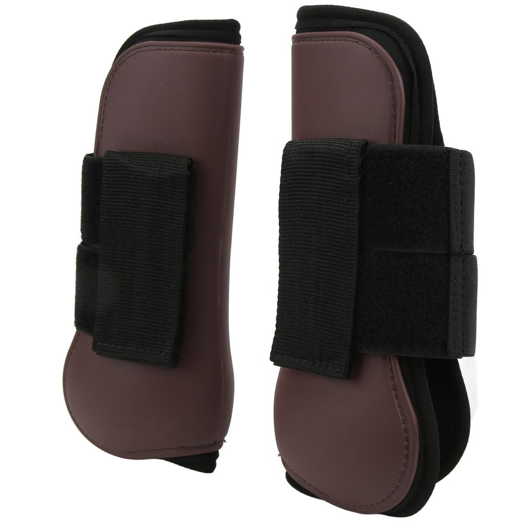 1 para ochraniaczy na nogi dla konia PU skorupa neoprenowa ochrona nogi konia do skoków myślistwa brązowy