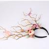 Flower Crown Hair Wreath Deer Antlers Headbands Reindeer Headdress Floral Headwears Holiday Wedding Photo Props