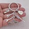 Father's Day Tool Keychain - Hammer, Wrench & Screwdriver Pendants for Dad