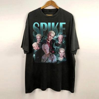 90s Retro Pirated Spike Buffy Pattern Tshirt Summer New Mens Tshirt Casual Fashion Tshirt