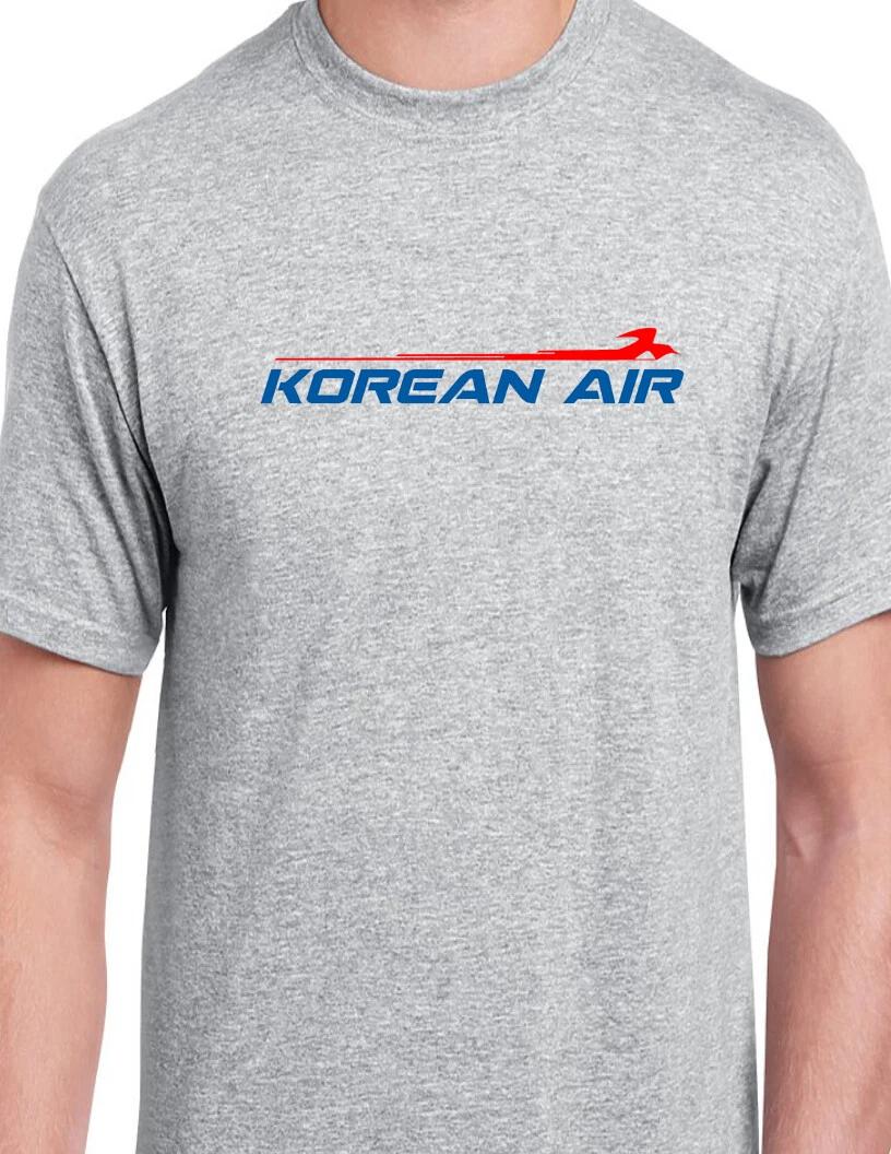 Korean Air Retro Logo T-Shirt Airline Korea Asia Fly Travel Souvenir Tee Shirt L