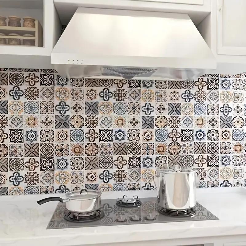 1 Rolka Tapety Samoprzylepnej, Tapeta Winylowa 3D Peel and Stick, Wodoodporna na Backsplash Kuchenny, Łazienkę