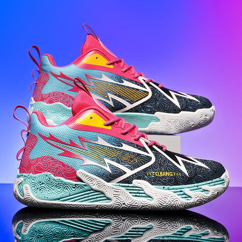 Nowe buty do koszykówki męskie wysokie siateczkowe buty do biegania studenci outdoor cement ground rzeczywiste buty bojowe