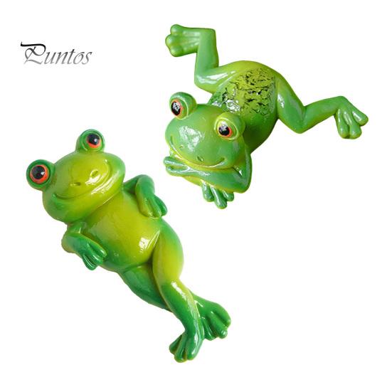 Micro Landscape Ornament Ornament, Frog Design Resin Figurine, Hand Painted Waterproof Miniature Figurine Garden Decor for Succulent Potted
