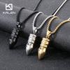 Hip Hop Glänzender Edelstahl Kugelkopf Anhänger Halskette für Männer Frauen Personalisierte Goldfarbene Accessoires Trendiger Schmuck