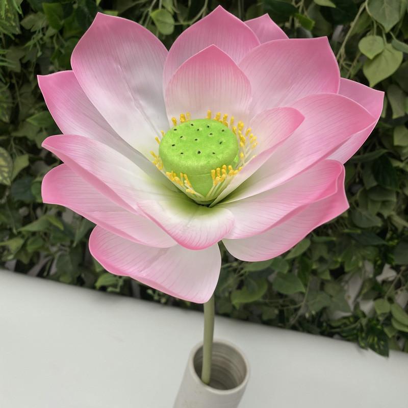 Artificial Lotus Flower Decor With Soft Silicone For Home Water Pool Waterfall Scene