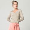 Spring Autumn V-Neck Cashmere Loose Fashion Plus Size Solid Women's Wool Bat Pullover Sweater