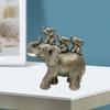 Elegant Resins Elephant Mother and Baby Figurine Sculpture for Home Decoration Collectible Ornament and Gift Giving