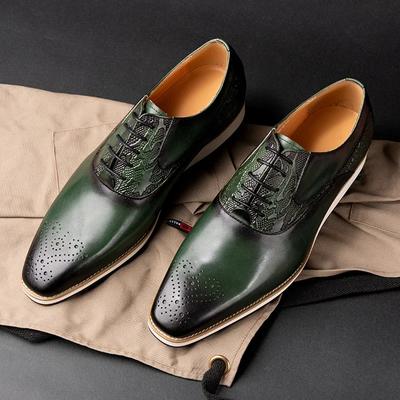 Fashion Men's Genuine Leather Brogue Shoes|All-Season Sport Casual Footwear|High-Quality Leather Dress Shoes|Comfortable Walking Shoes