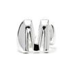 Ring - LUXENTER - Alphabet Letter M - Rhodium-plated - Adjustable Size - Silver Zirconia
