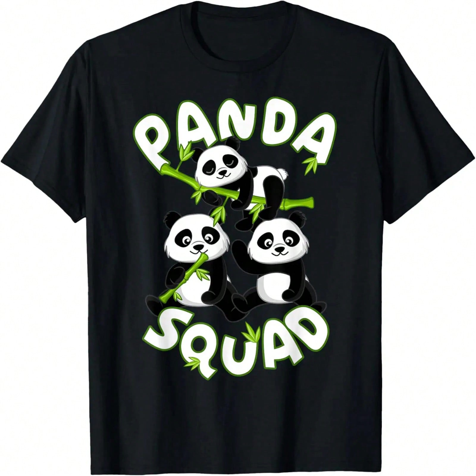 Милый графический рисунок семьи панд - Футболка Panda Squad S разноцветный