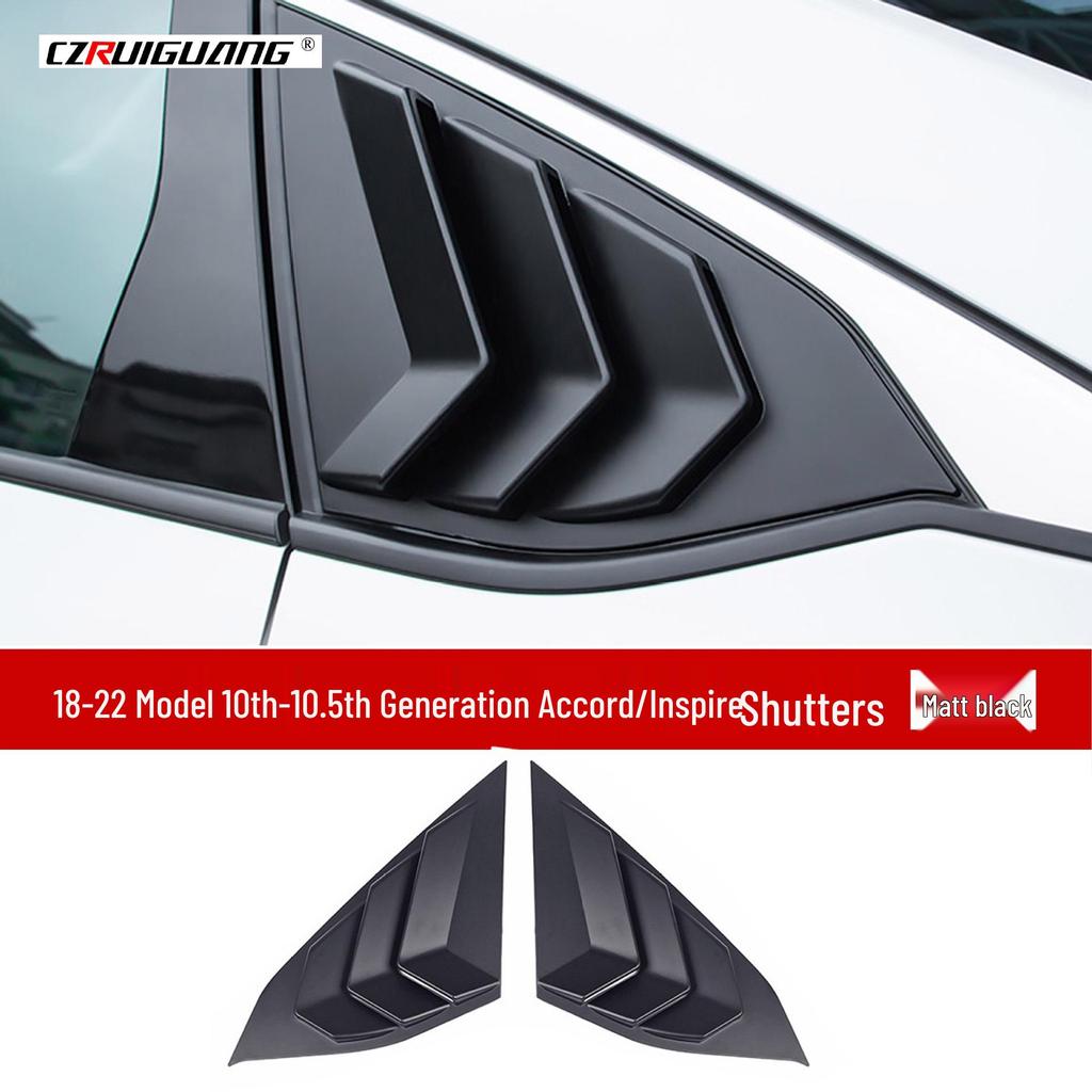 Compatible with 19 Honda Inspire/Accord Models: Front Lip, Side Skirts, Rear & Top Spoilers, Louvers Body Kit.
