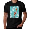 Waterlily Koi In Turquoise Tshirt Uv Protection Outdoor Tee Shirt Tshirt