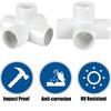 10 Pcs PVC Pipe Fitting 20mm 5 Way Right Angle 3 Dimensional Elbow Pipe Connector for Furniture