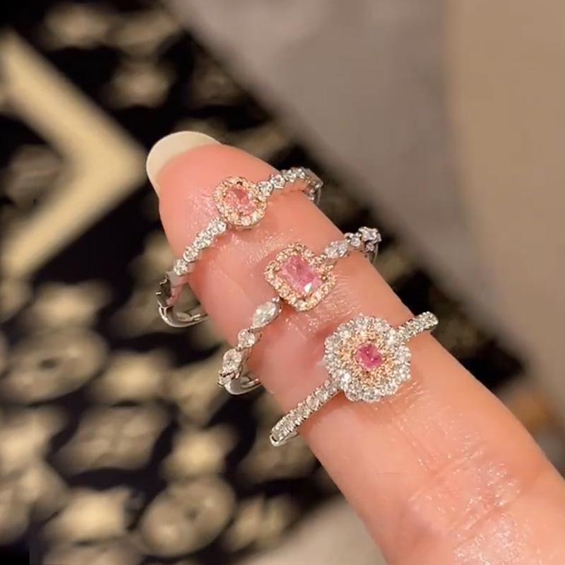 Elegant & Versatile Women's Sparkly Diamond Ring - Sweet, Cool, and Fashionable