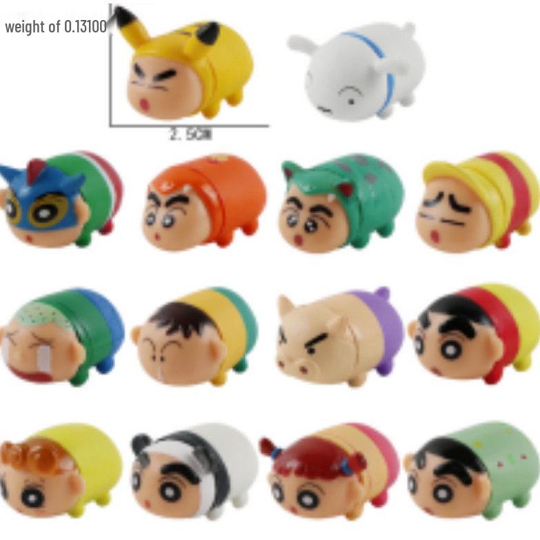 Cow-Themed Crayon Shin-chan Blind Box and Car Set