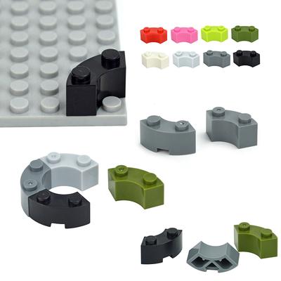 30PCS MOC Thick Building Blocks 85080 2x2 Round Changeover Curved Brick Construction Accessories Parts 3063 Bricks Kid Toys