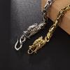 Hot Selling Mens Trendy Retro Domineering Double Head Bracelet Classic Texture Jewelry