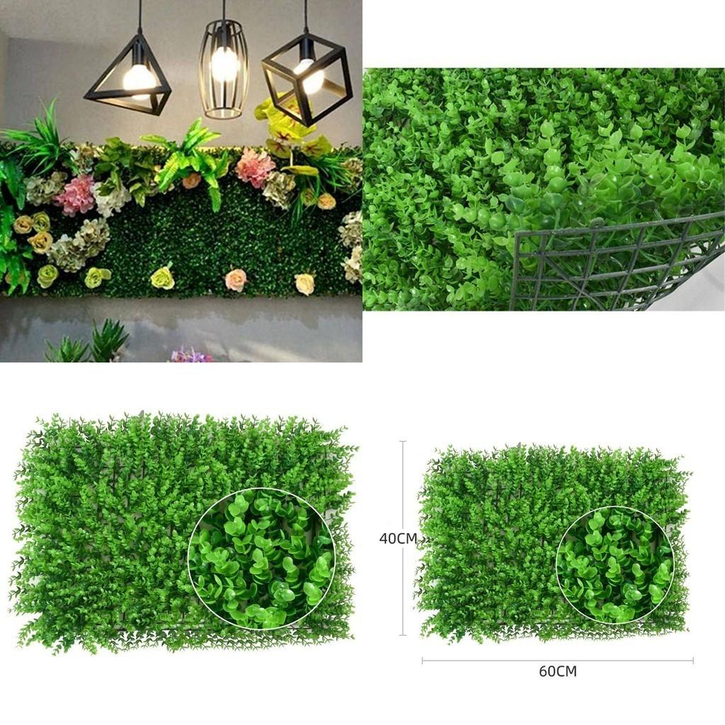 Vibrant 60*40cm Artificial Eucalyptus Plants Green Wall Greenery Fence Foliage Decor For Elegant Home Ambiance