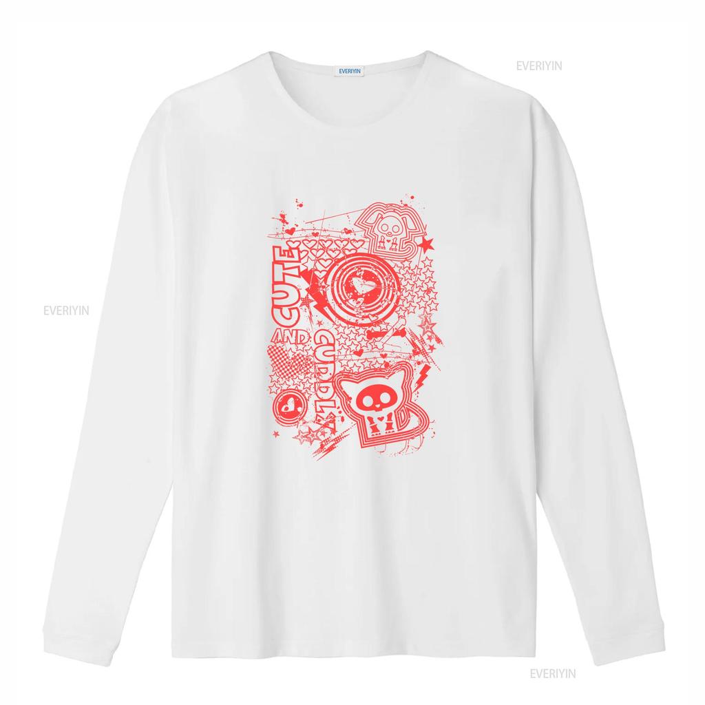 Skelanimals Niedlich Und Kuschelig Rot Vintage Verblasste Haustier-Icons T-Shirt vintage Gewaschen Weich Leicht Dehnbar Oberteil Für Den Alltag