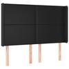 VidaXL Tête de Lit à LED Meuble de Chambre à Coucher Accessoire de Lit Double Tête de Cadre de Lit Intérieur Noir 3123858
