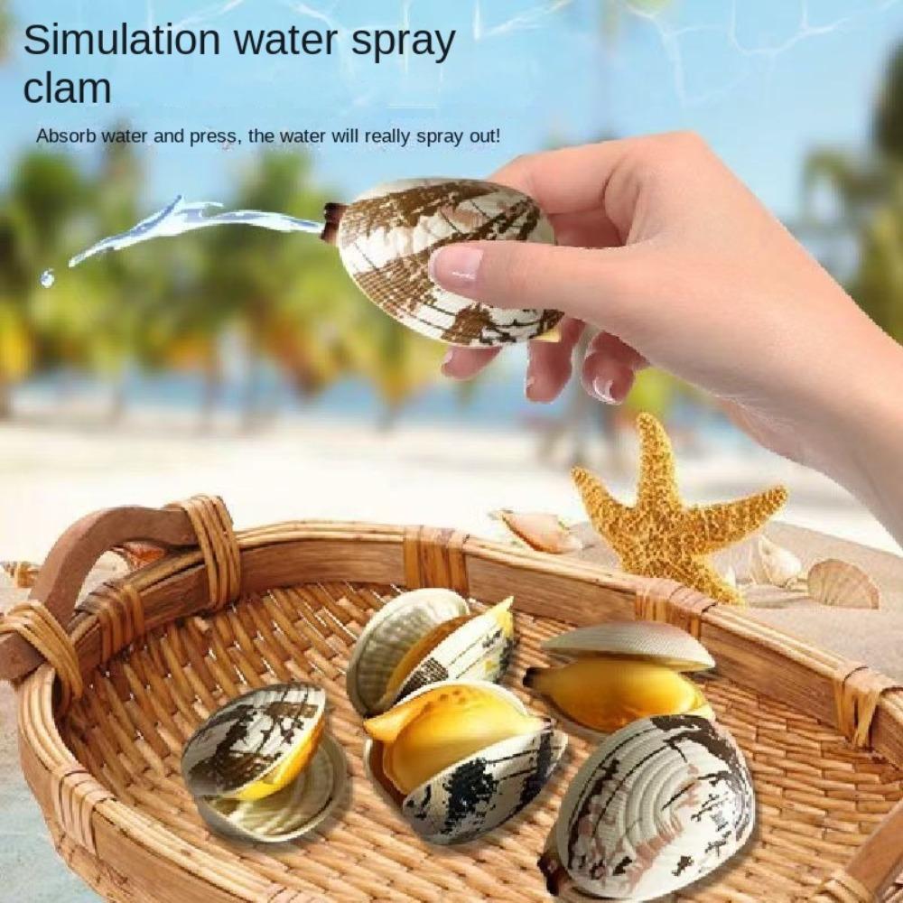 

Portable Water Spray Toy Press-type Children s Flower Shell Water Absorbing