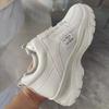 Damenschuhe Frühling Neue Dicke Sohle Erhöhen Damenschuhe Einfarbig Freizeit Sport Kleine Weiße Schuhe Damen