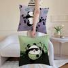 Lovely Panda Cushion Cover Anti-dustmite Pillowcase Invisible Zipper Silky Short Plush Sofa Cushion Cover