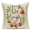 Decorative Throw Pillows Case Color Plant Flower Trees Polyester Sofa Cushion Cover For Living Room Capa De Almofadas