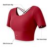 Introducing the Nude Shockproof Sports Bra for Women: Skin-Friendly, Beautiful Back Design - Perfect for Running, Fitness, and Yoga.