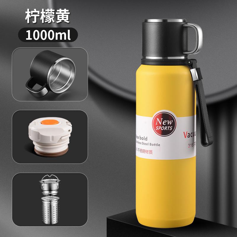 Outdoor Thermos Cup Men's 111 Stainless Steel Large Capacity Kettle Braised Tea Cup Portable Car Travel Water Cup