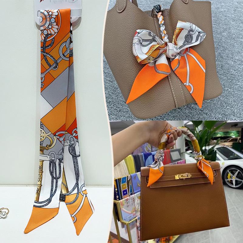 2024 Trendy Silk-Style Scarf Handle Wrap for Bags