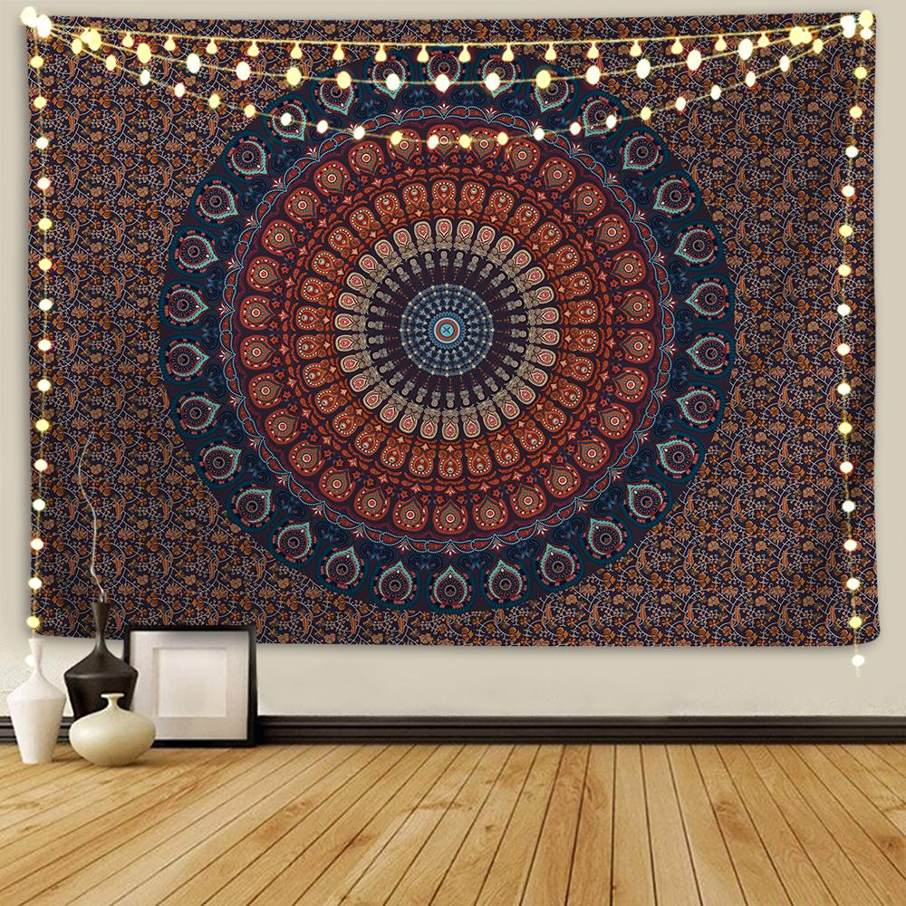 1 Purple Pink Mandala Tapestry Wall Hanging Psychedelic Aesthetic Indian Hippie Wall Decor Bohemian Wall Art Bohemian Home Decor