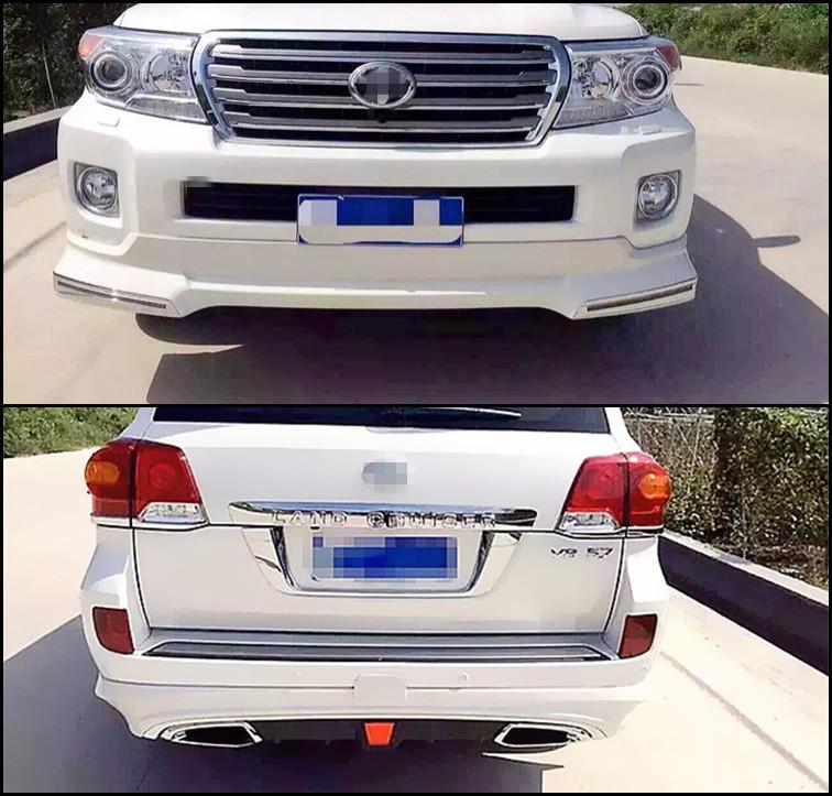 Compatible Body Kits for 12-15 Toyota Land Cruiser: Front & Rear with Lights and Front Bumper Modification Fan.