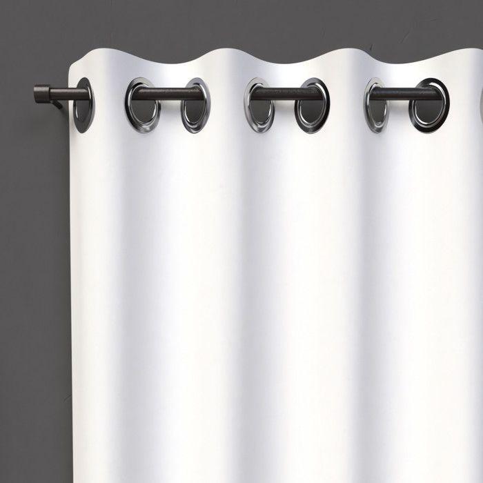 Rideau À Oeillets 135x180 Cm OCCULTANT Blanc, Par Soleil D'ocre