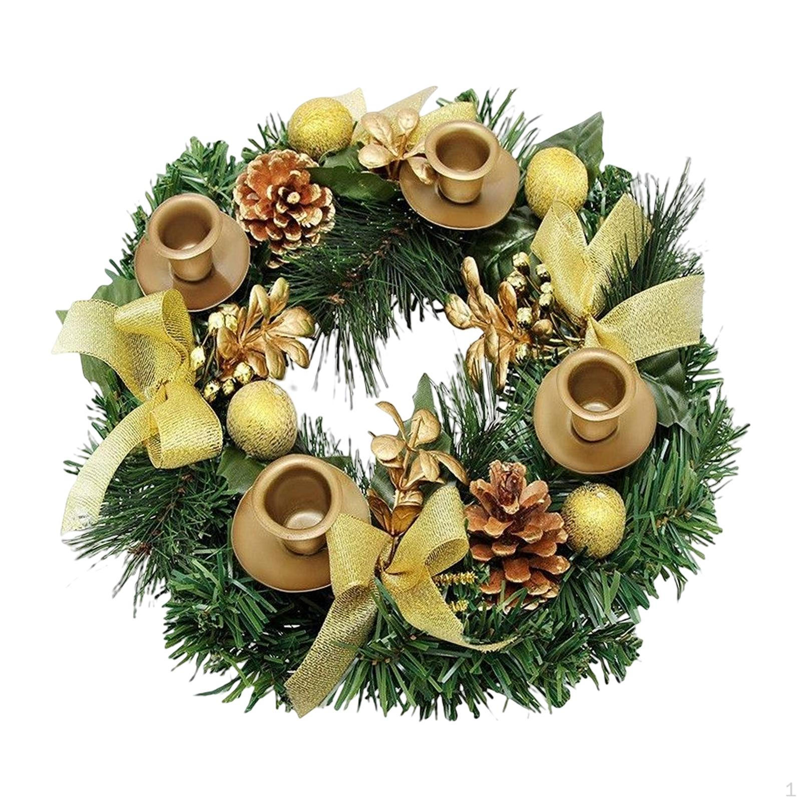Christmas Advent Wreath Candlestick Xmas Table Centerpiece Candleholder Aureate Aureate