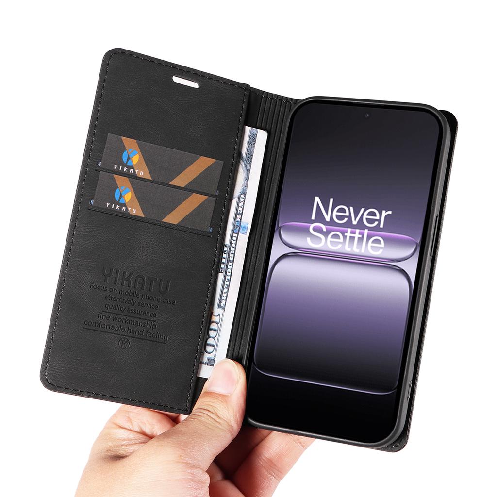 For OnePlus Nord 5 5G/OnePlus Ace 5 Ultra 5G Leather Cover YIKATU YK-004 Skin-Touch Wallet Phone Cases