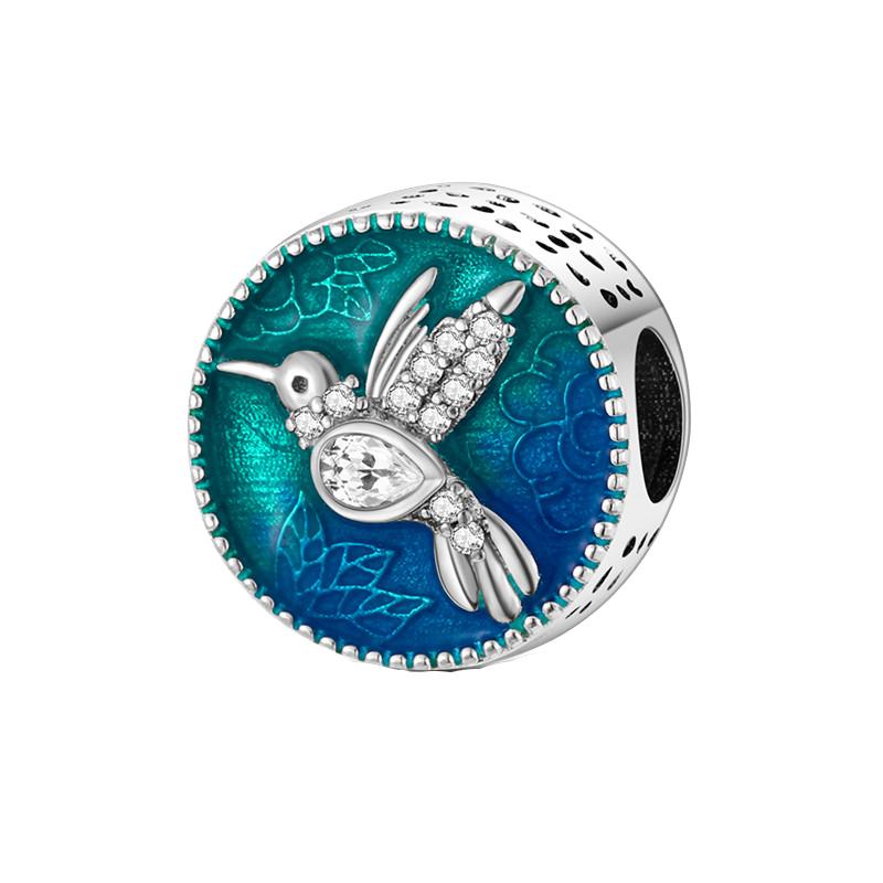 Blue Sea Turtle Charms Beads Copper Heart Clover Sunflower Devil Palm Fit Original Bracelets Guard Bead Diy Jewelry