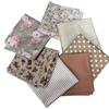 7pcs PreCut Fabric Clothing Crafts Floral DIY Fabric Bundle Patchwork Sewing Sewing Supplies Cotton