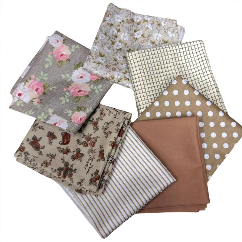 7pcs PreCut Fabric Clothing Crafts Floral DIY Fabric Bundle Patchwork Sewing Sewing Supplies Cotton