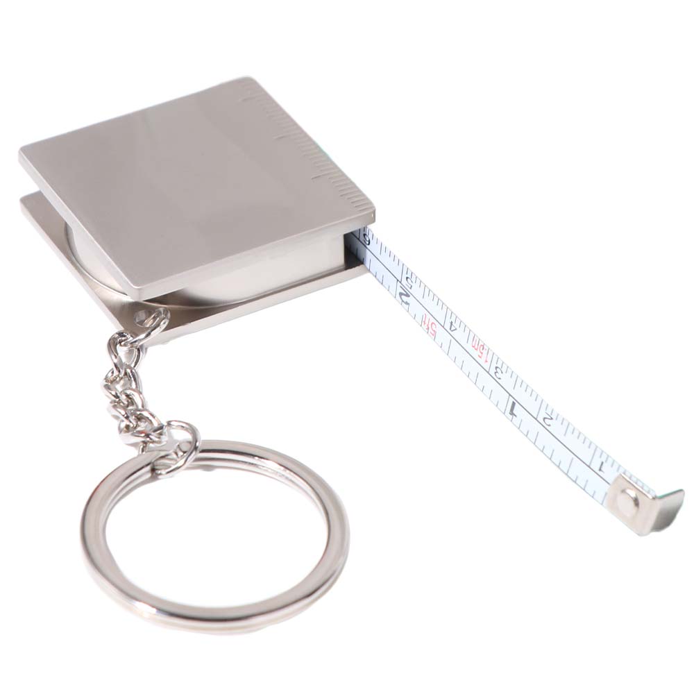 Double Scale Tape Measure Keychain Mini Size Retractable Gauging Tools Keychain Accessory