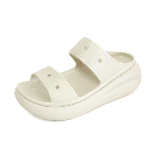 Crocs CruSh Women S Platform Clog Tall SandalS SlipperS Bone Beige 207670 2y2